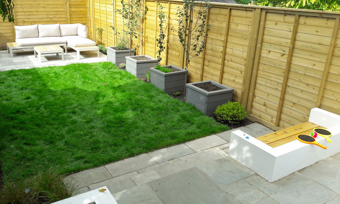 Timber raised beds for crops and fruit trees